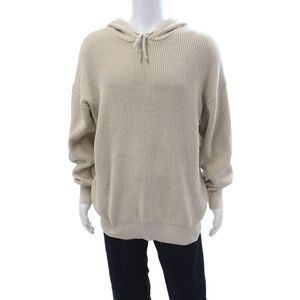 Dept Anonym Unisex Pullover Hoodie Beige Long Sleeve Drawstring Size XL